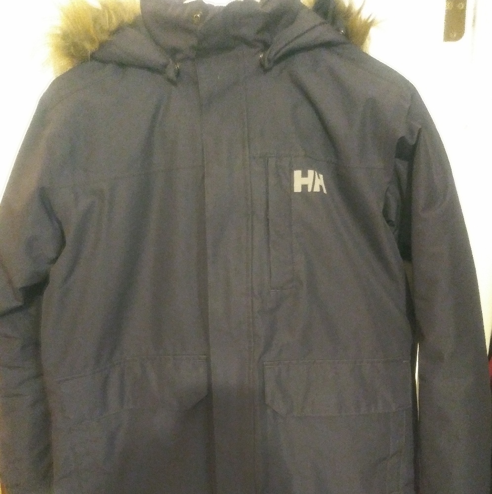 EUC AUTHENTIC NAVY BLUE HELLY HANSEN COAT